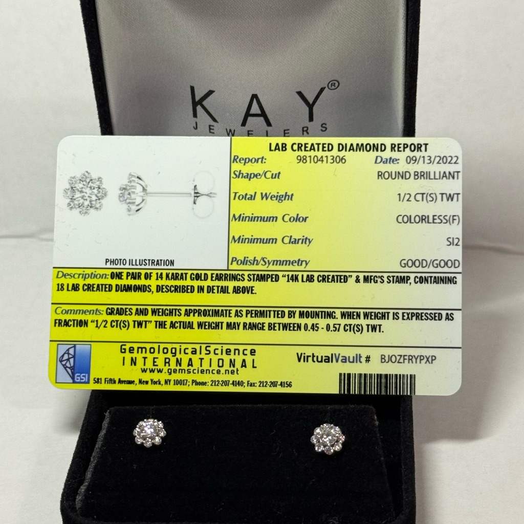 Kay Jewelers Sparkling Diamond Earrings